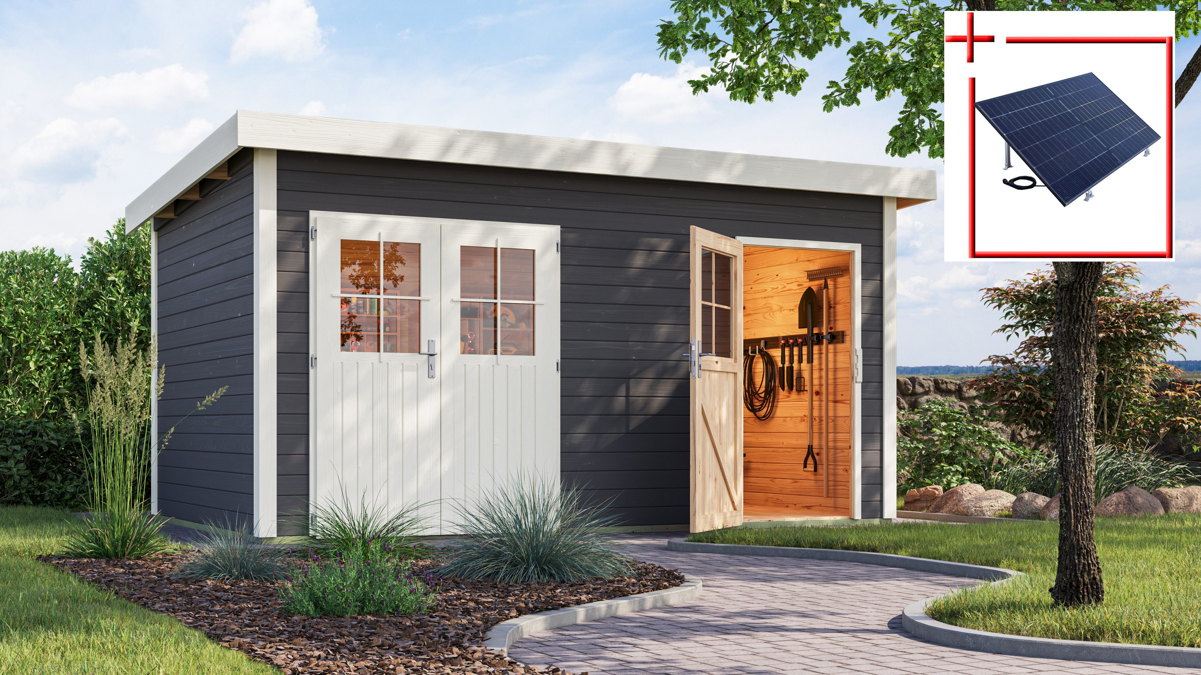 Karibu Gartenhaus Tegel, BxT: 456x303 cm