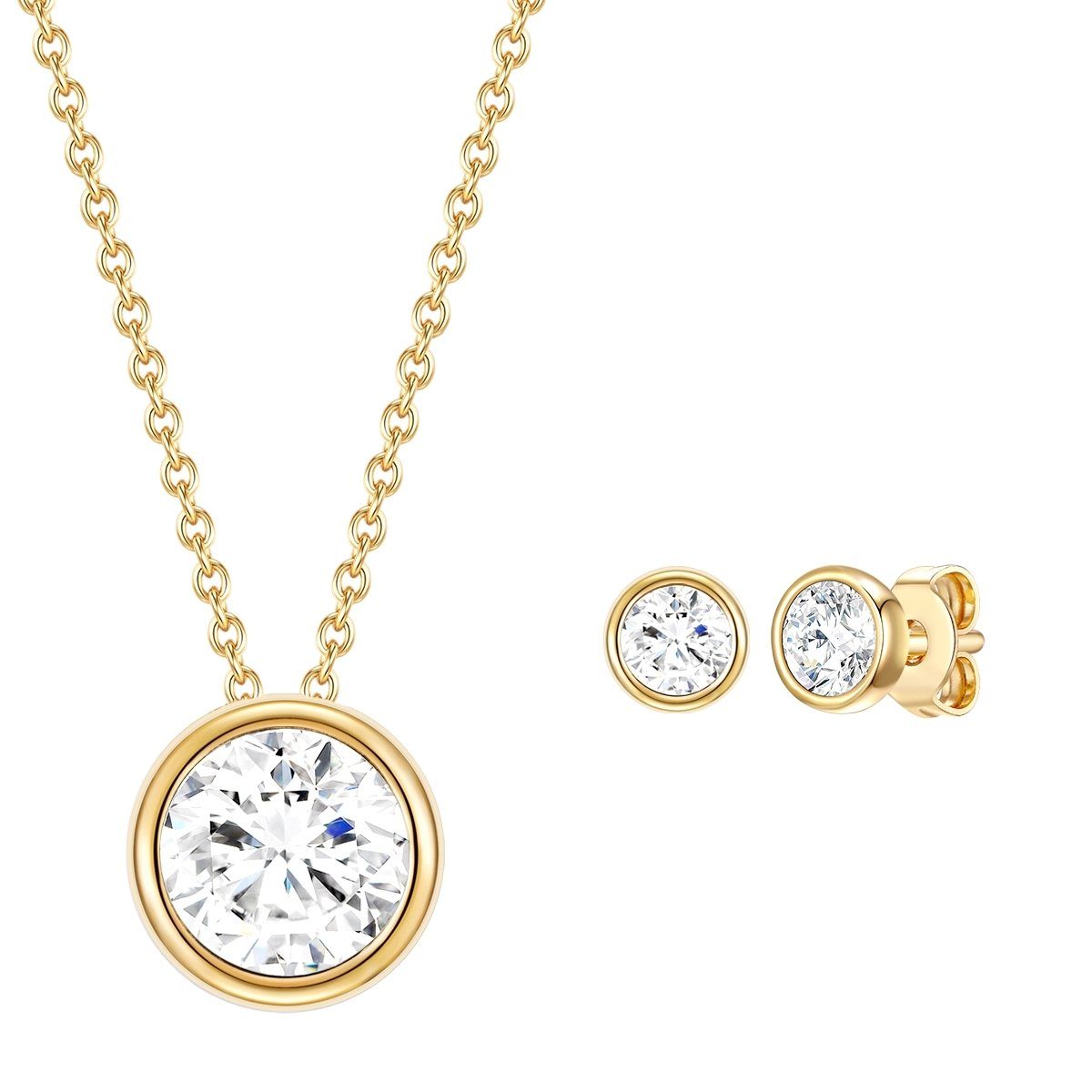Rafaela Donata Schmuckset gelbgold (3-tlg), aus Sterling Silber günstig online kaufen