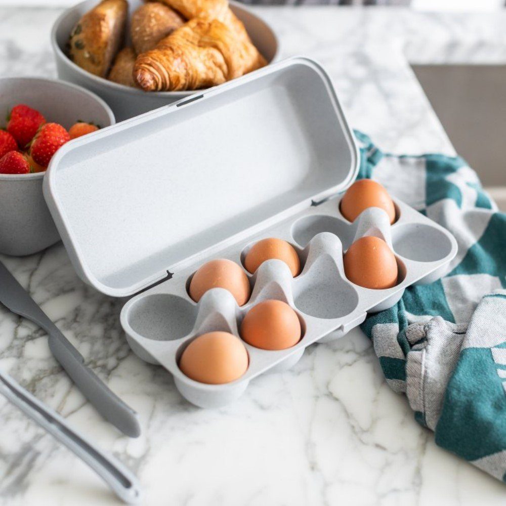Frischhaltedose organic-grey Eieraufbewahrung, Eierdose Eierbox Kunststoff KOZIOL