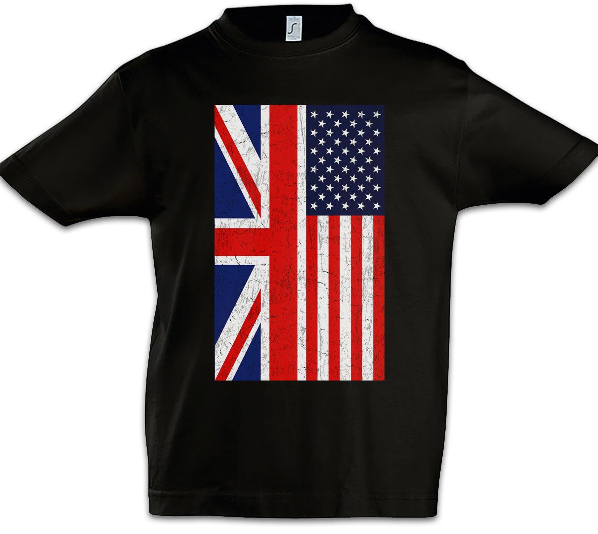 Print-Shirt Great Britain USA Flag Kinder T-Shirt America Amerika US United States