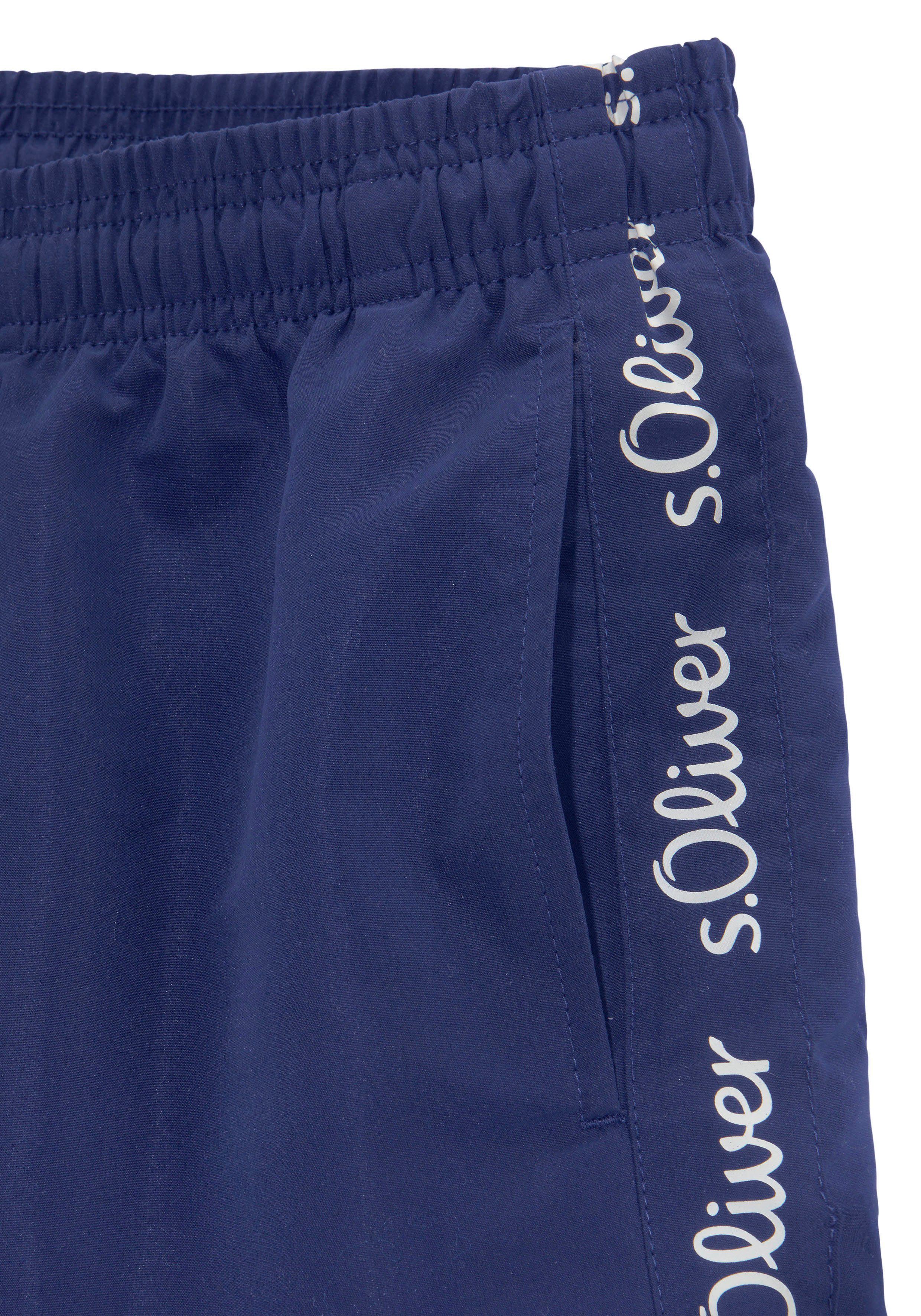 s.Oliver Badeshorts mit Markenschriftzügen