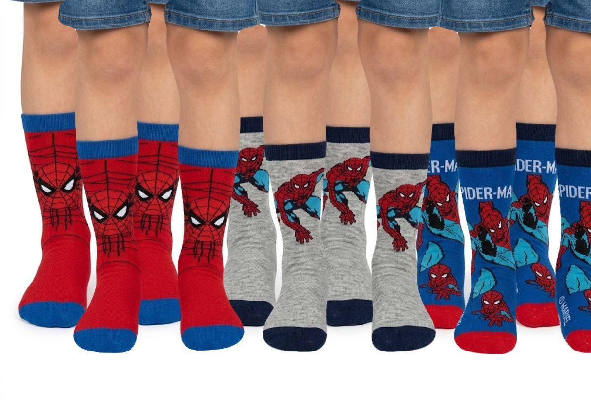 Spiderman Feinsocken SPIDERMAN Socken Set 6 Paar Jungensocken Kindersocken Kinder Strümpfe