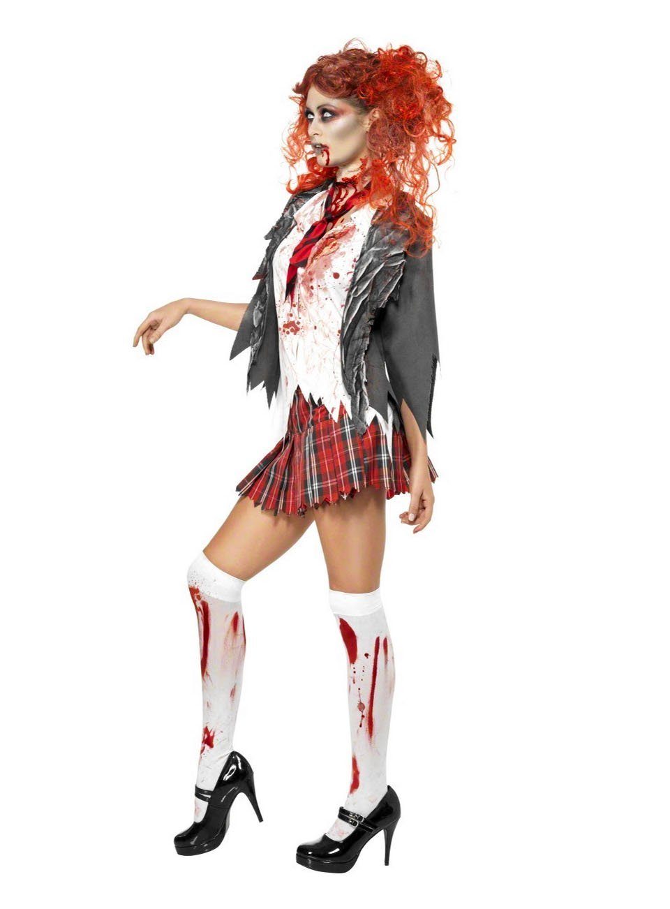 Smiffys Zombie-Kostüm Zombie Schulmädchen - Halloween Kostüm Damen