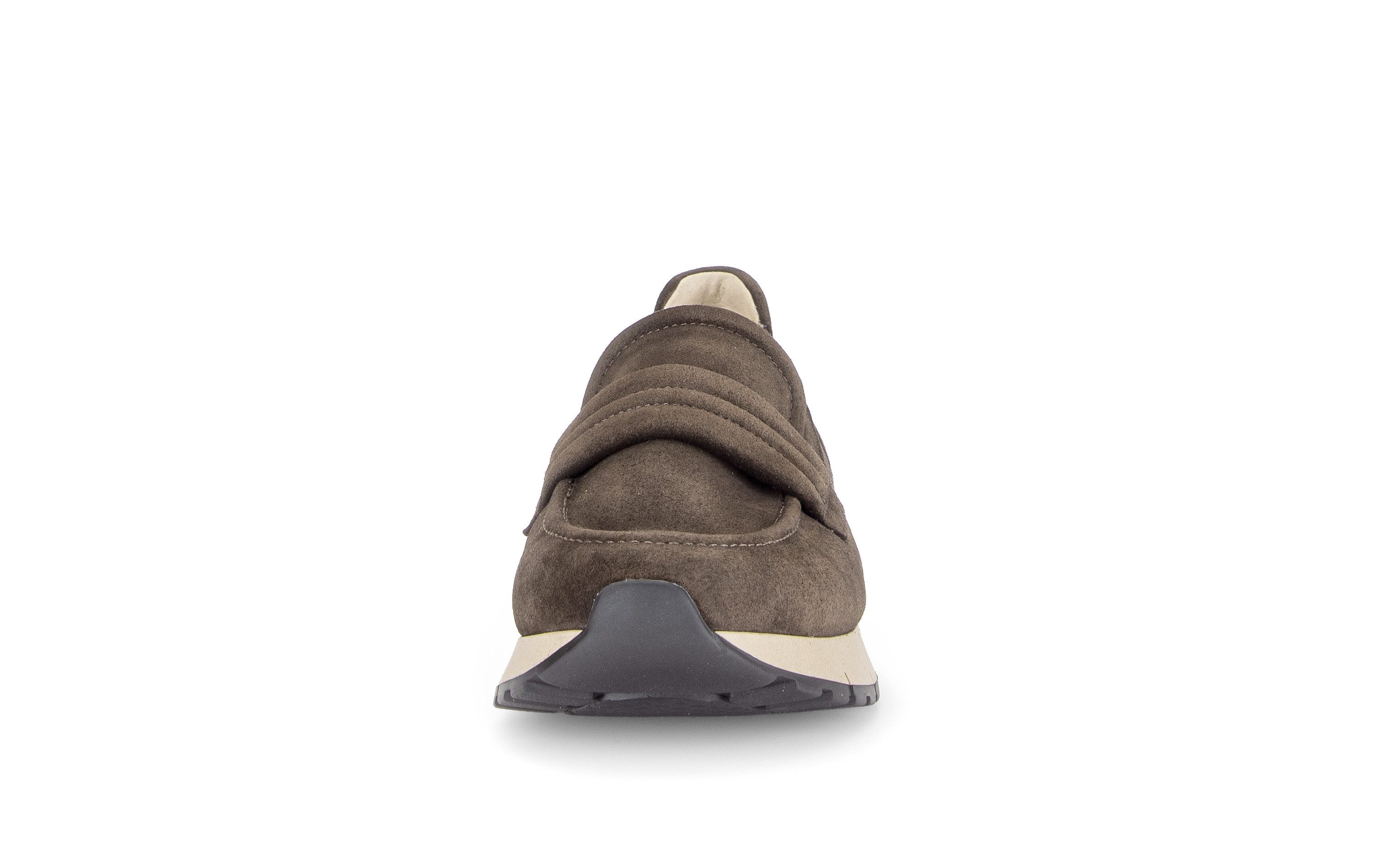Gabor Slip-On Sneaker Keilabsatz, Slipper mit modischem Zierriegel, G-Weite (weit)