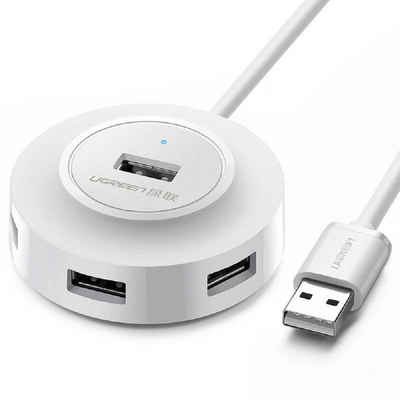 UGREEN USB-Verteiler CR106 Hub Adapter 4in1, 4x Hochgeschwindigkeits-Mini-USB 2.0, 1m Weiß