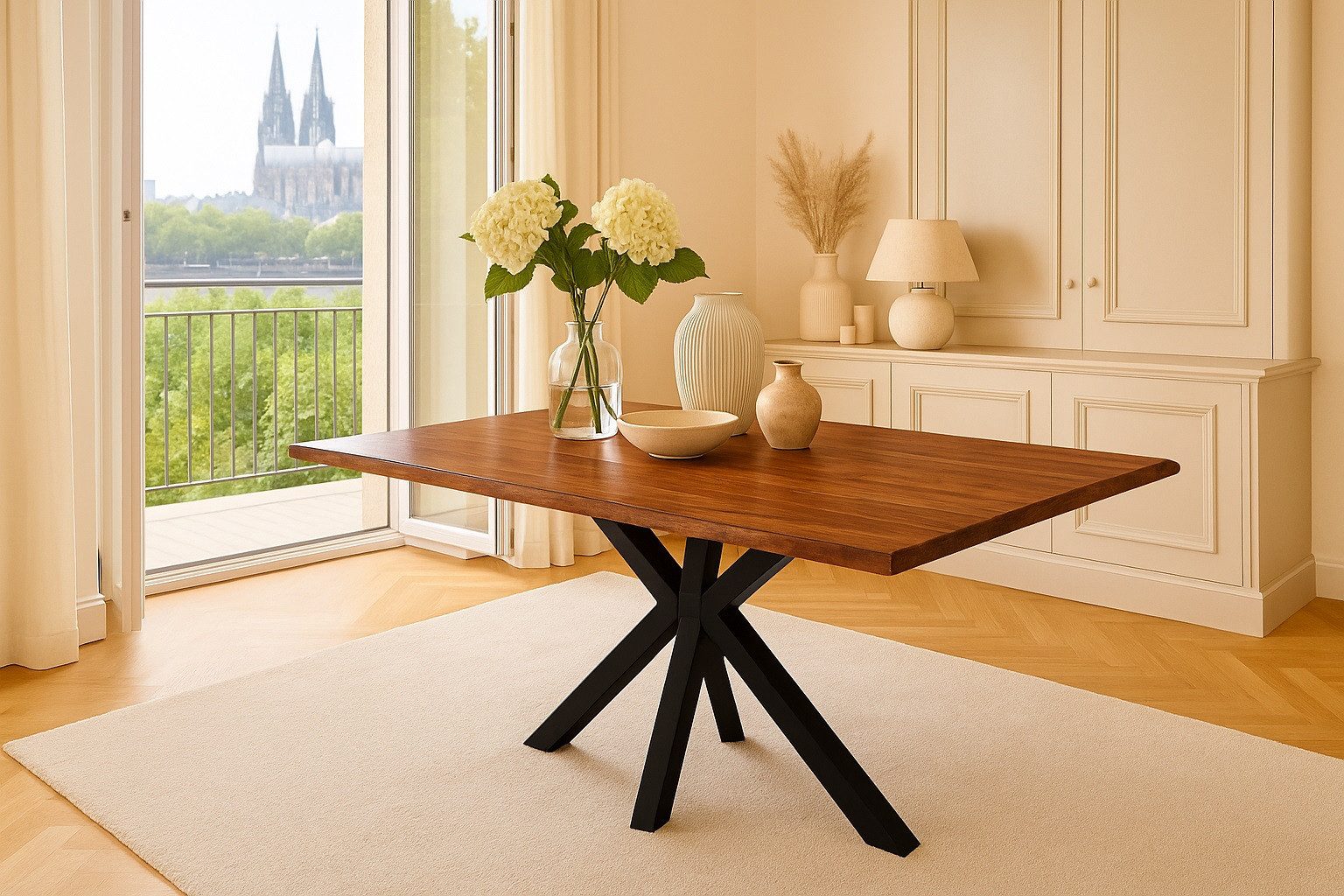 SAM® Baumkantentisch Spider, massives Akazienholz, Baumkante, günstig online kaufen