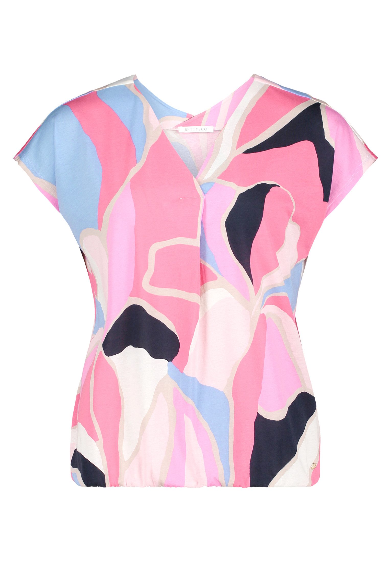 Betty&Co Kurzarmshirt Damen mit Gummizug (1-tlg) günstig online kaufen