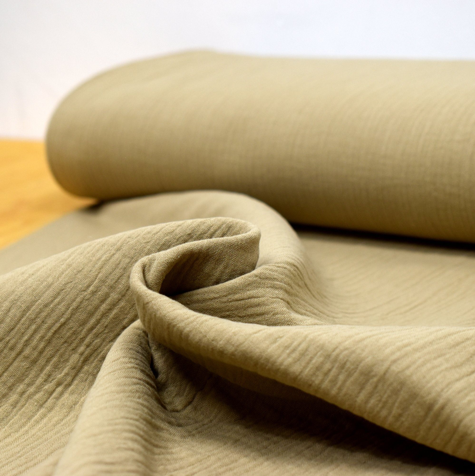 MAGAM-Stoffe Stoff "Greta", Musselin Stoff Double Gauze uni 100% Baumwolle ÖKO-TEX Meterware 50cm