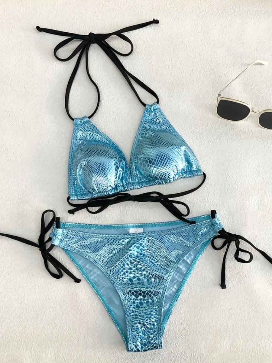 Elegant Love Triangel-Bikini Neckholder Badeanzug mit Bindedetails – perfek günstig online kaufen