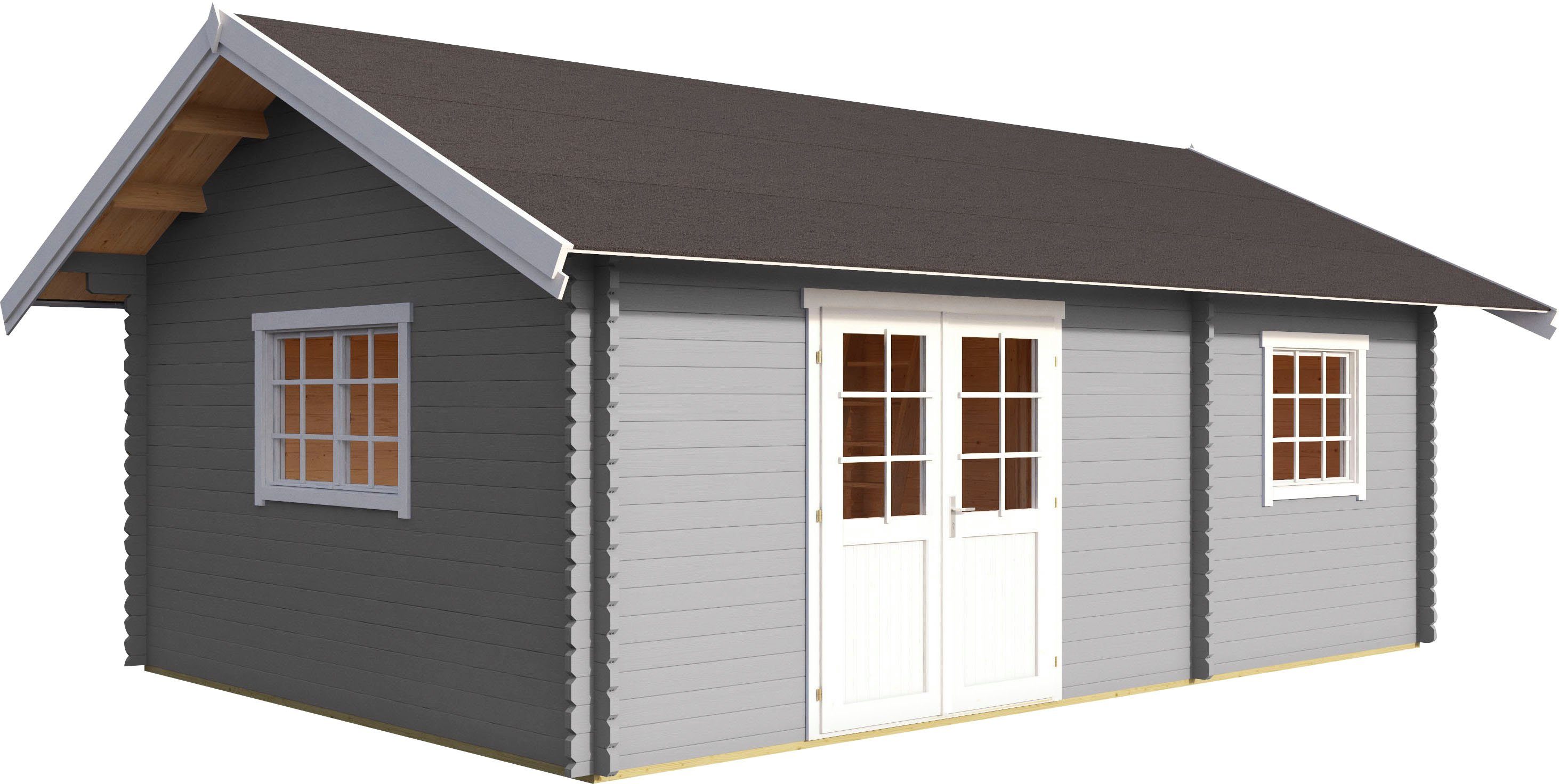 LASITA MAJA Gartenhaus CAROLINE, BxT: 675x490 cm, (Set, inkl. Fußbodenbretter zum Verlegen)
