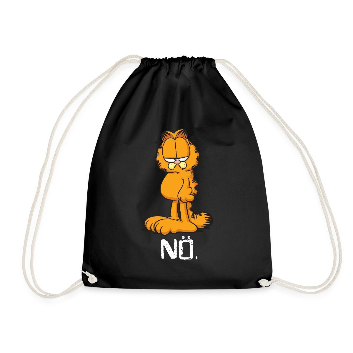 Turnbeutel Garfield Nö Nein Kein Bock Lustig Turnbeutel