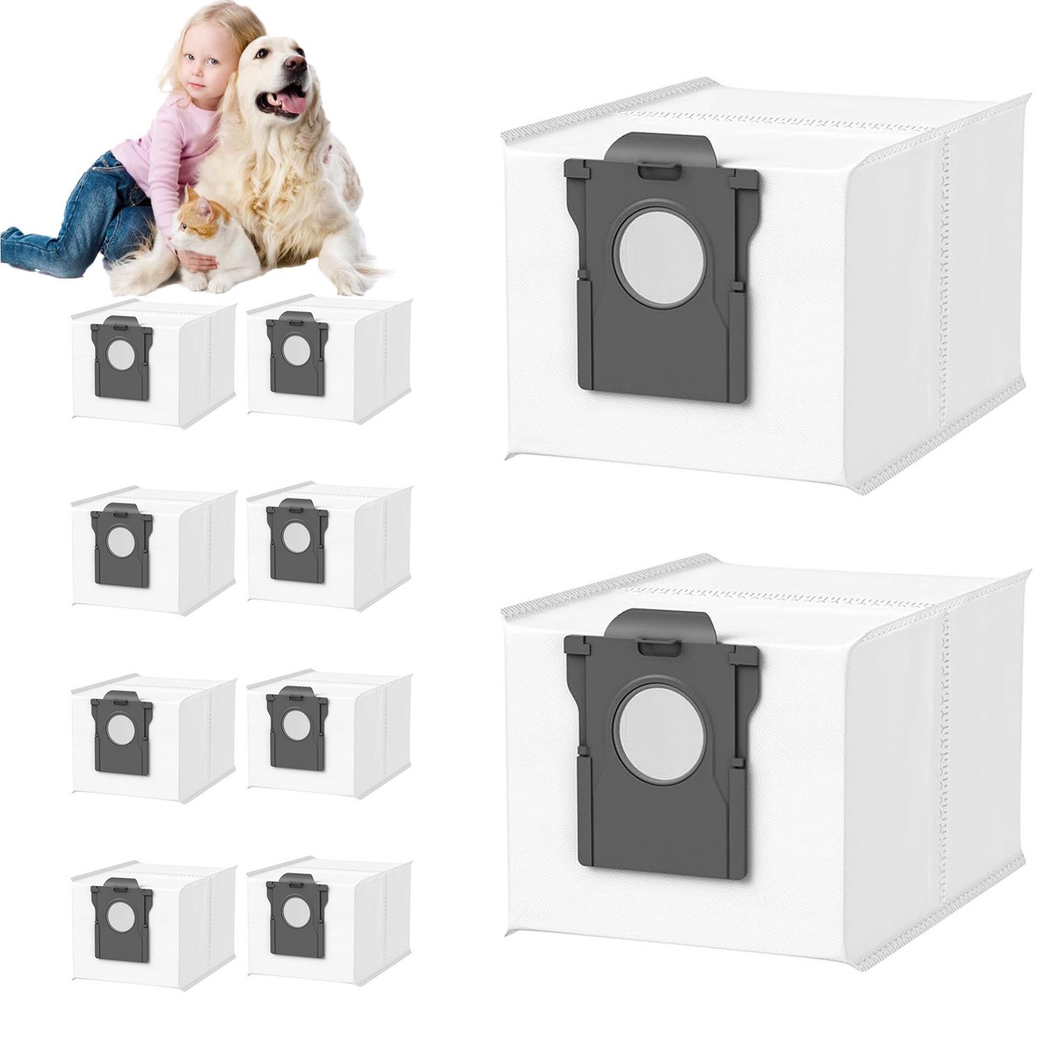 Staubsaugerdüsen-Set 10 Stück Staubbeutel für RoborockX30, X40, Staubsauger Absaugstation