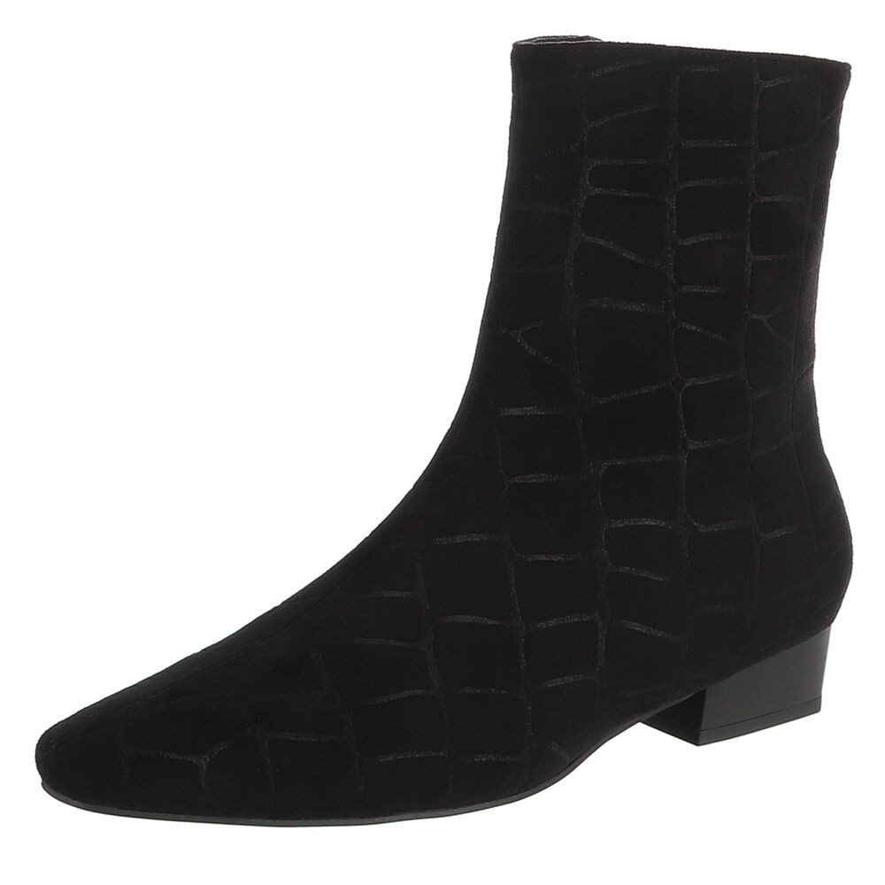Damen Stiefelette mit Blockabsatz und Strukturdesign Stiefelette