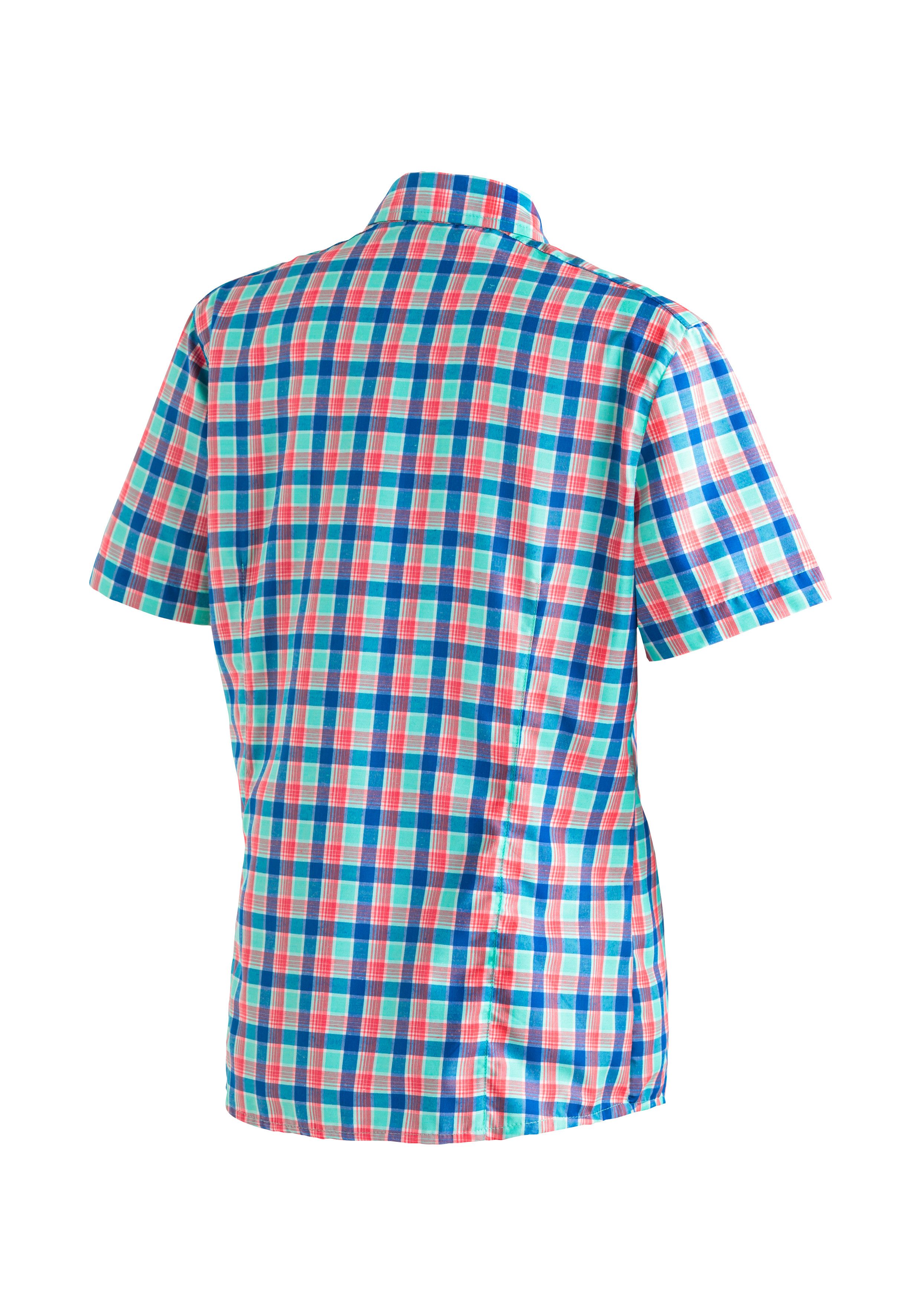 Maier Sports Funktionsbluse Philina Damen Bluse, leichte Kurzarmbluse, Blusen-Shirt, Karobluse, Reg Fit