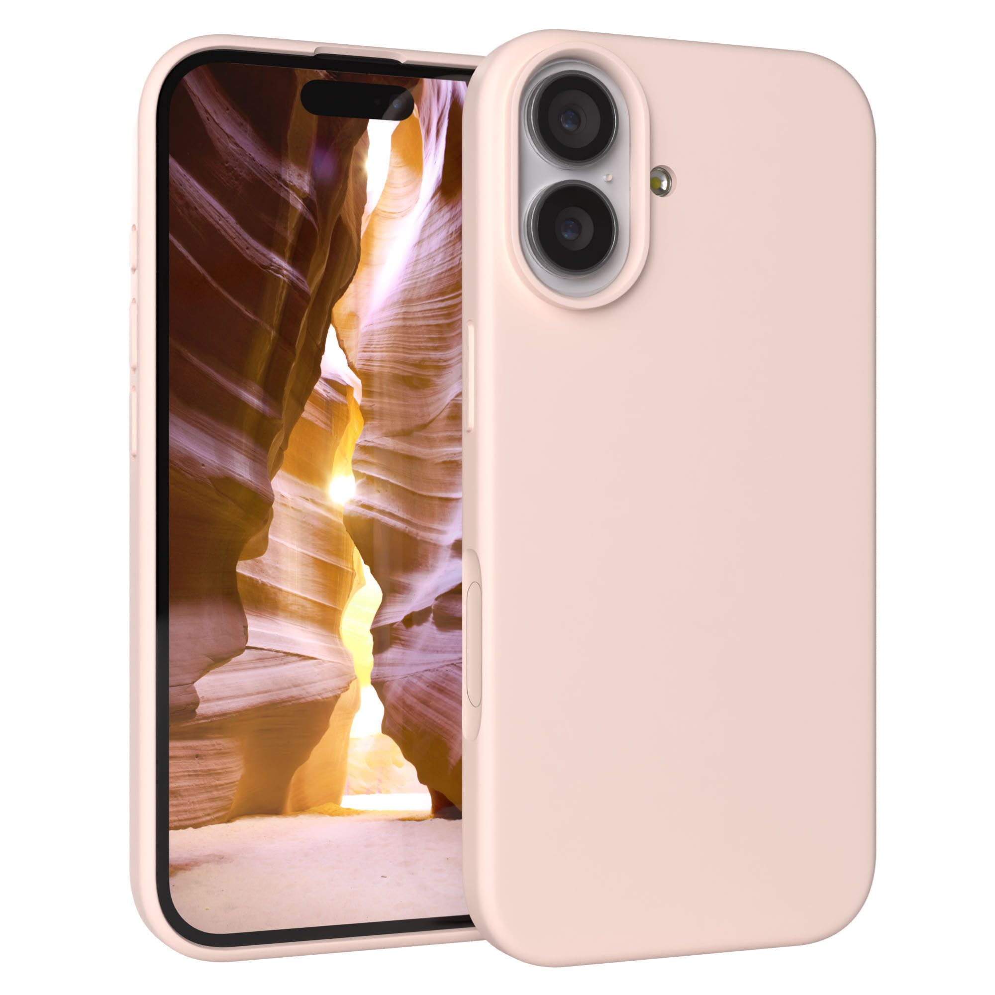 EAZY CASE Handyhülle für Apple iPhone 17 Hülle Silikon 6,3 Zoll, Schutzhülle mit Kameraschutz stoßfest Bumper Case Rose