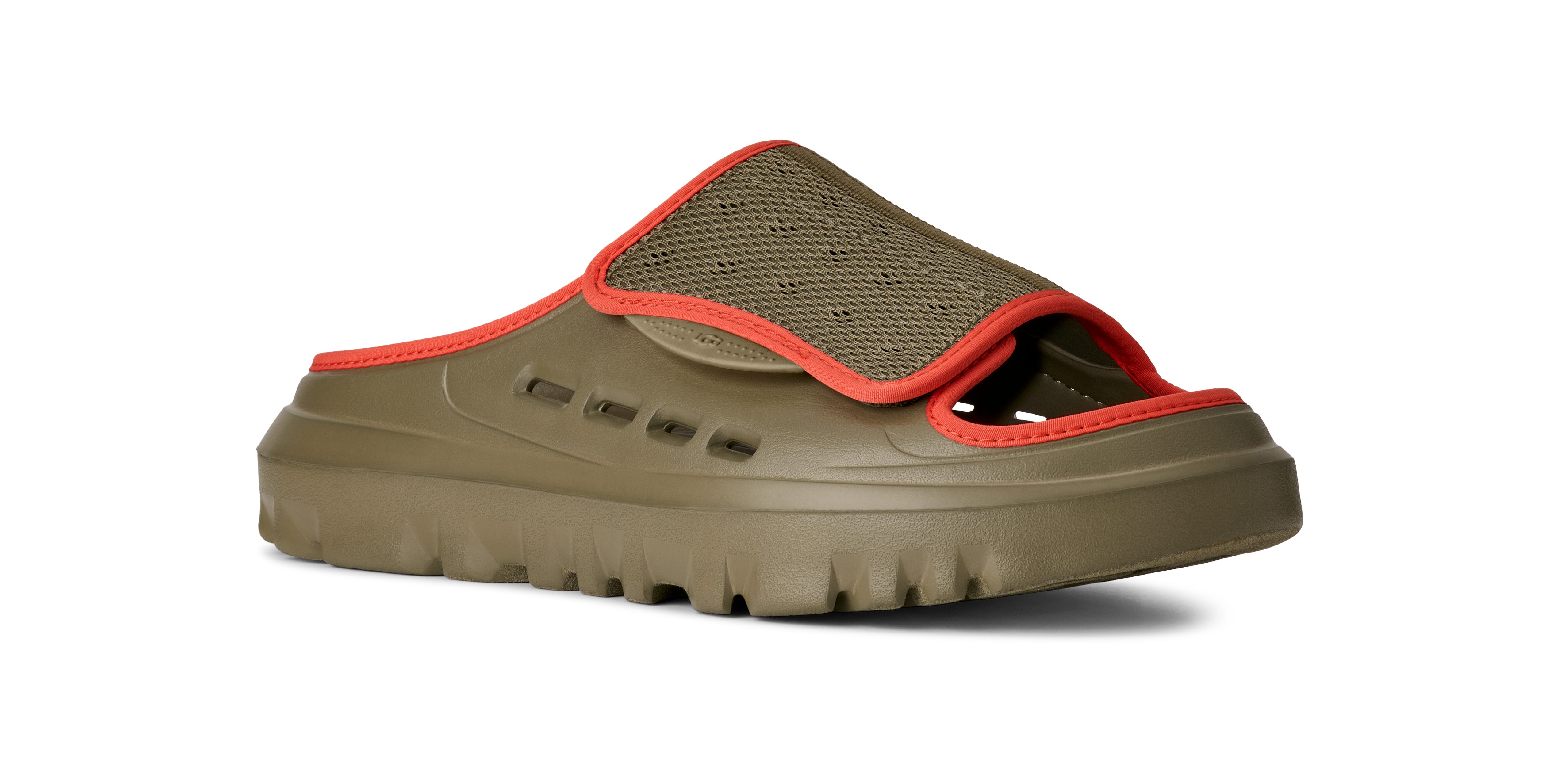 UGG PEAKMOD SLIDE Pantolette Mule, Sabot mit Textil-Einfass