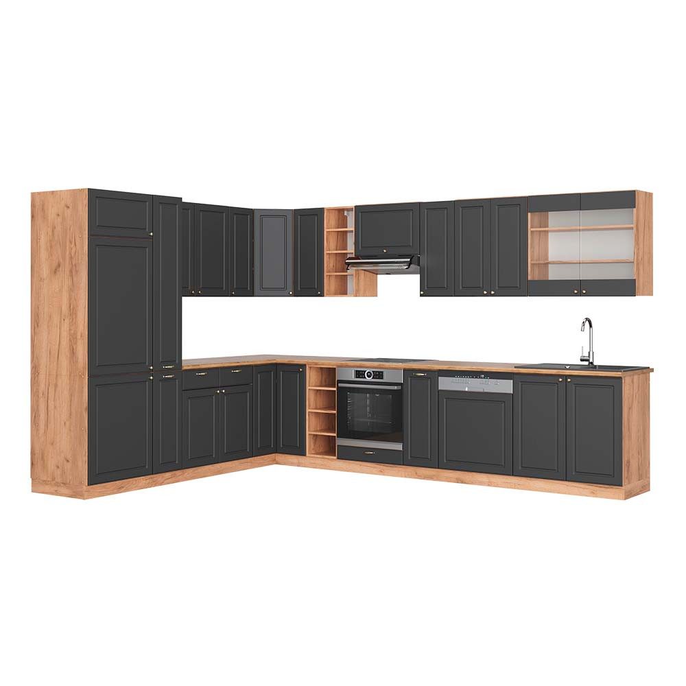 Vicco Küchenzeile R-Line, Artisan Eiche/Weiß, 350 günstig online kaufen