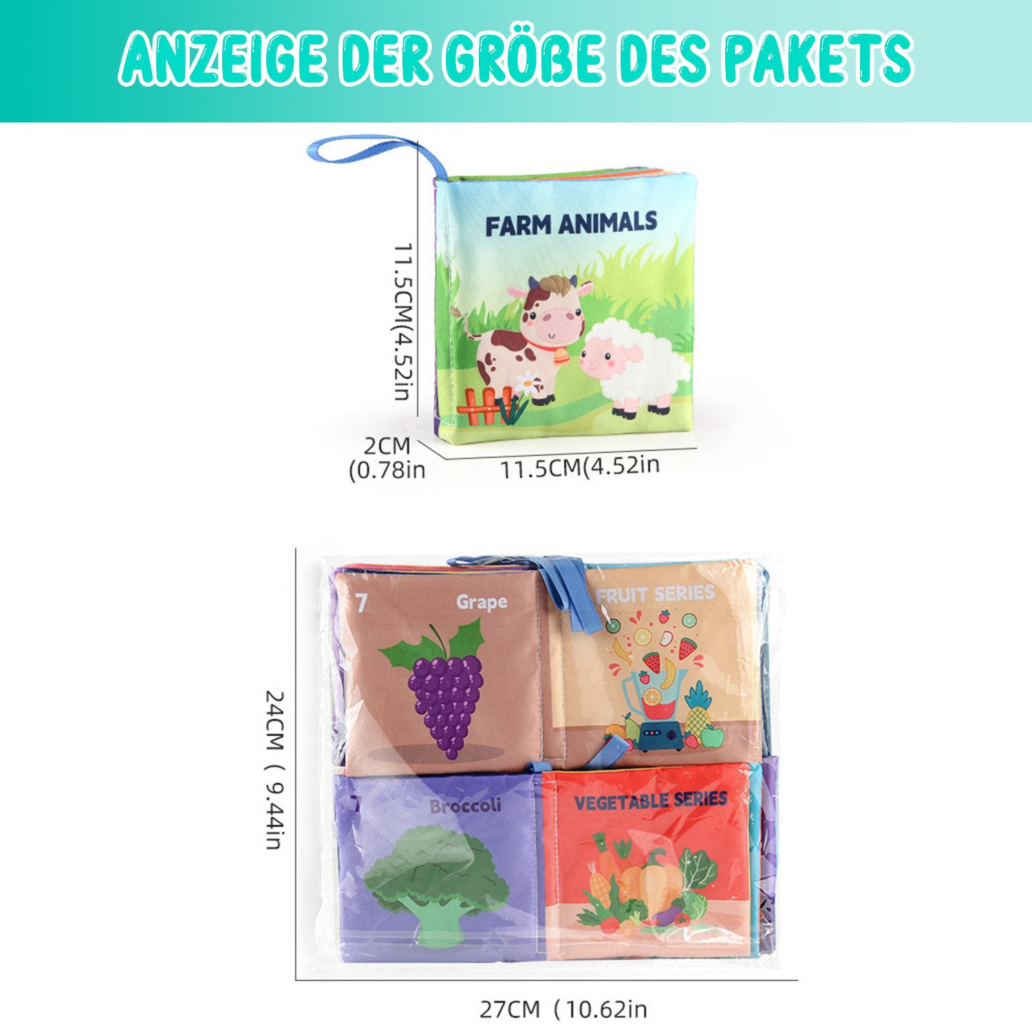 ZEUOPQ Stoffbuch 8-St Baby-Stoffbuch-Set Kleinkinder Lernspielzeug günstig online kaufen
