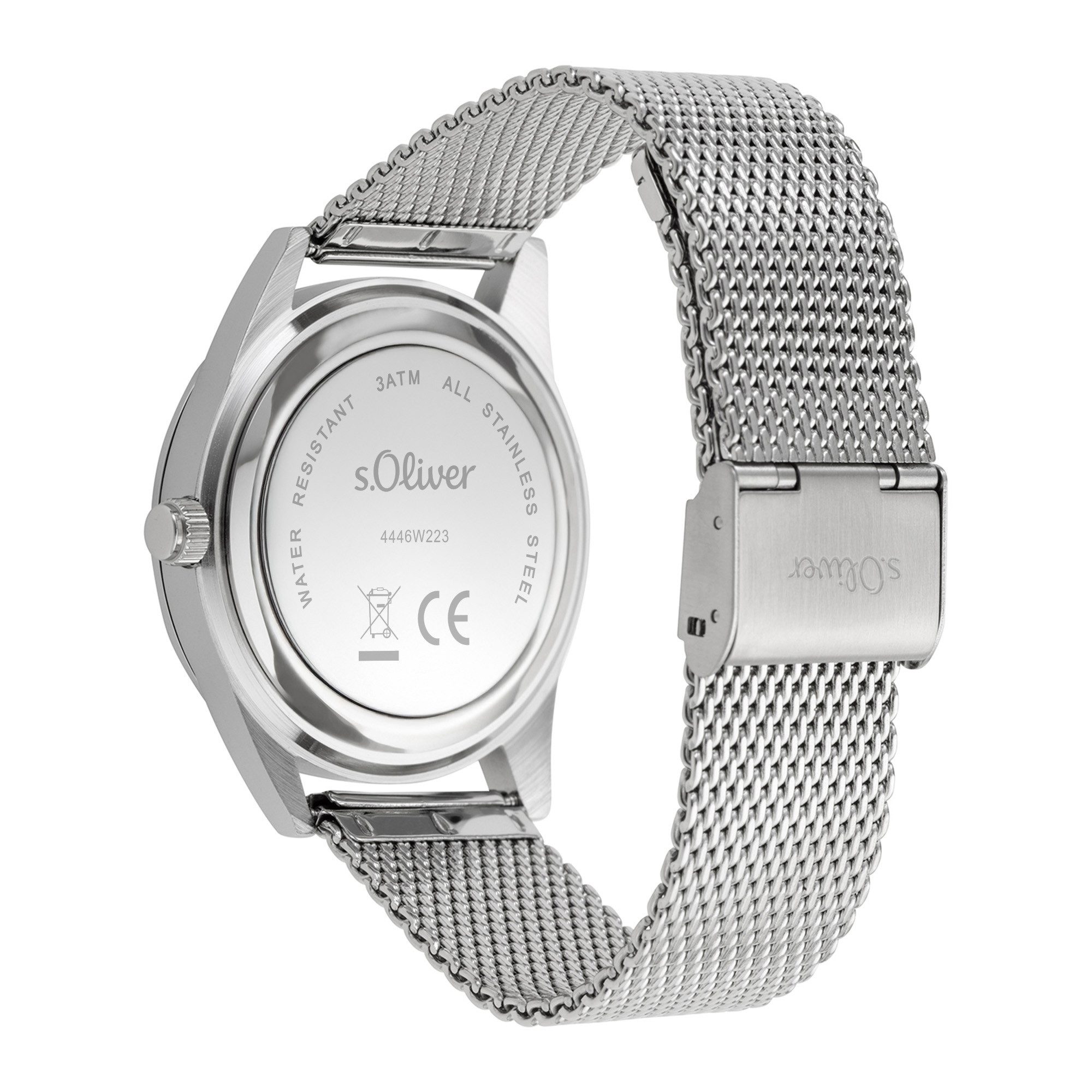 s.Oliver Quarzuhr Round Basic Edelstahl