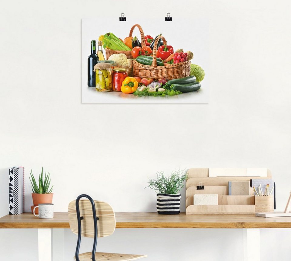 Artland Wandbild Gemüse Stillleben II, Lebensmittel (1 St), als Alubild,  Leinwandbild, Wandaufkleber oder Poster in versch. Größen
