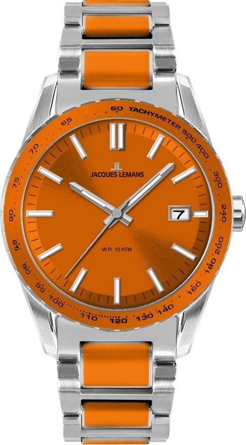 Jacques Lemans Quarzuhr Liverpool, Armbanduhr,Herrenuhr,Damenuhr,Edelstahlarmband,bis 10 bar wasserd.