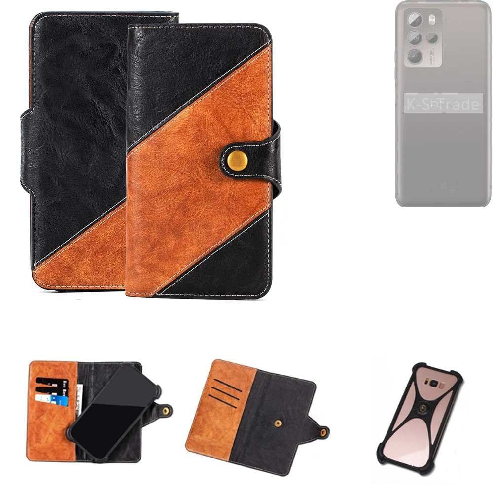 K-S-Trade Handyhülle für HTC U23 Pro, Handyhülle Schutzhülle Bookstyle Case Wallet-Case Handy Cover