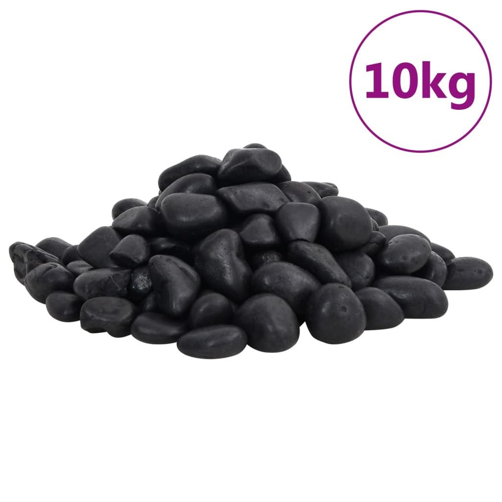 vidaXL, Polierte Kiesel 10 kg Schwarz 2-5 cm