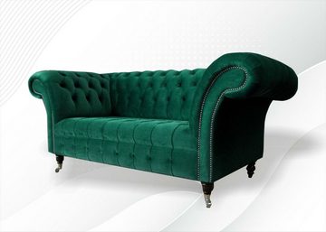 JVmoebel Chesterfield-Sofa Luxus Grüne Chesterfield Couchgarnitur 3+2+1.5 Sitzer Sofas Neu, Made in Europe