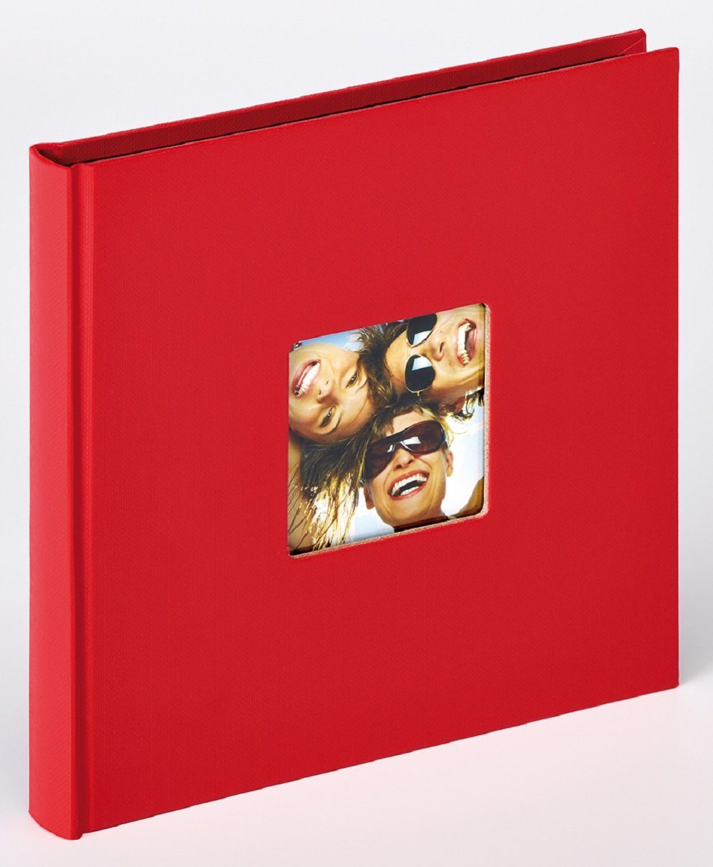 Walther Design Fotoalbum Fun 18 x 18 cm, buchgebundenes Album, Papiereinband, quadratischer Bildausschnitt