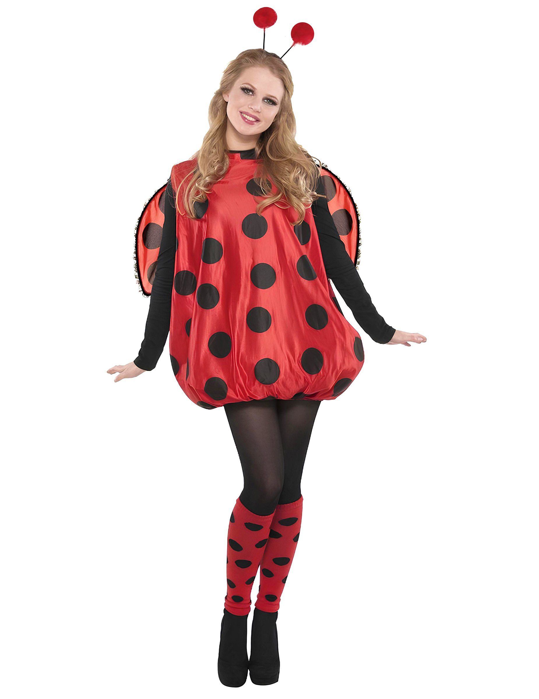 Kostüm Marienkäferkostüm für Damen rot schwarz