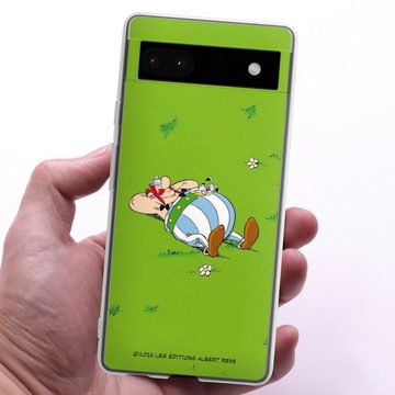 DeinDesign Handyhülle Obelix Offizielles Lizenzprodukt Asterix Obelix Ruht Sich Aus, Google Pixel 6a Silikon Hülle Bumper Case Handy Schutzhülle