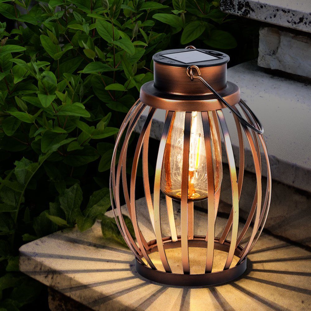 LED Solarleuchte, Solarlampen für Außen Balkon Deko Gartendeko Metall