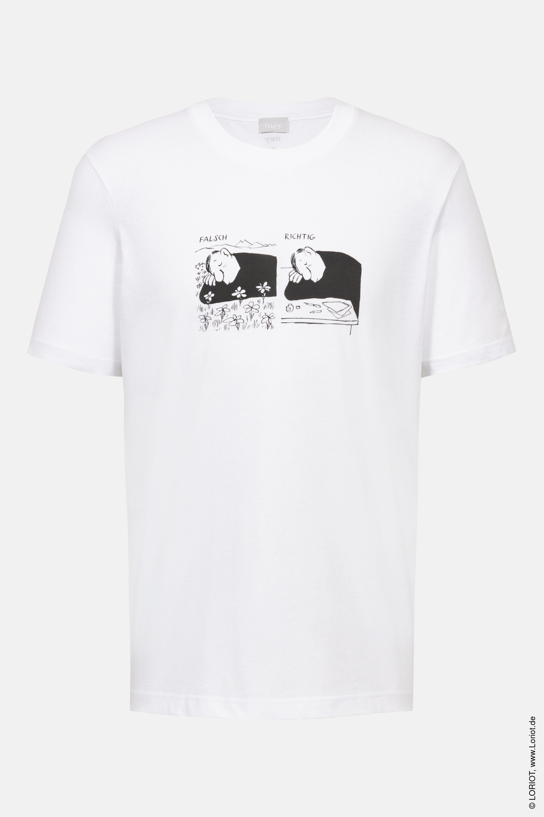 Mey Pyjamaoberteil Mey male T-Shirt Serie mey x LORIOT (1-tlg) Limited Edition mit LORIOT