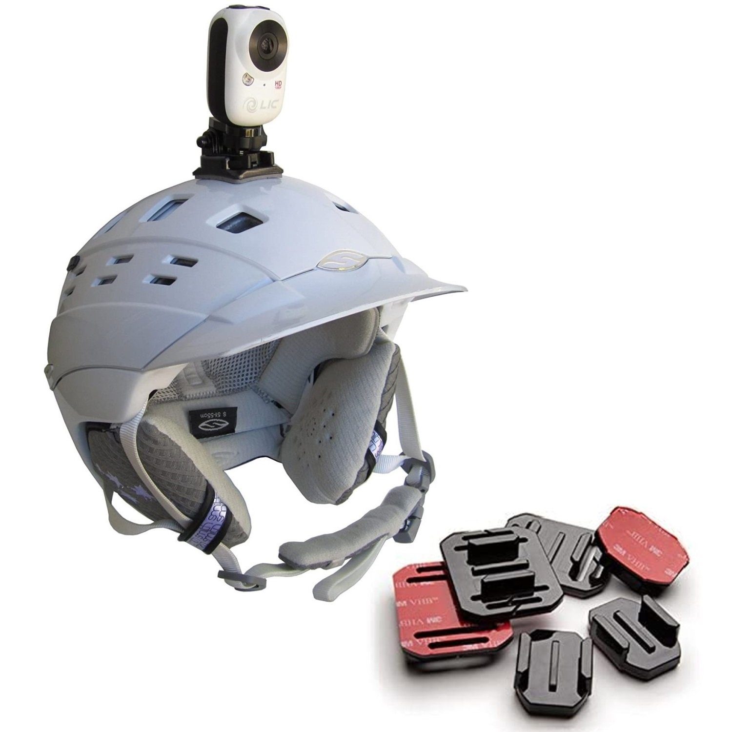 Liquid Image 6x Klebe-Halterung Halter Pads Klebe-Platten Kamerastativ (Pad zur Nutzung Action-Camcorder als Helm-Kamera)