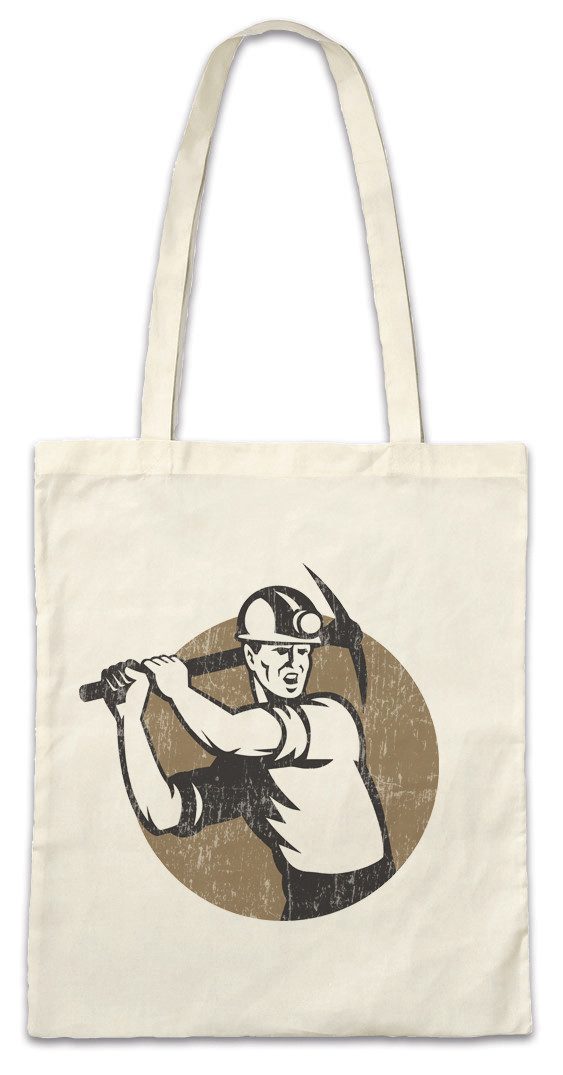Beuteltasche Miner VI Stofftasche Bergarbeiter Bergmann Kumpel Mine Grubenarbeiter