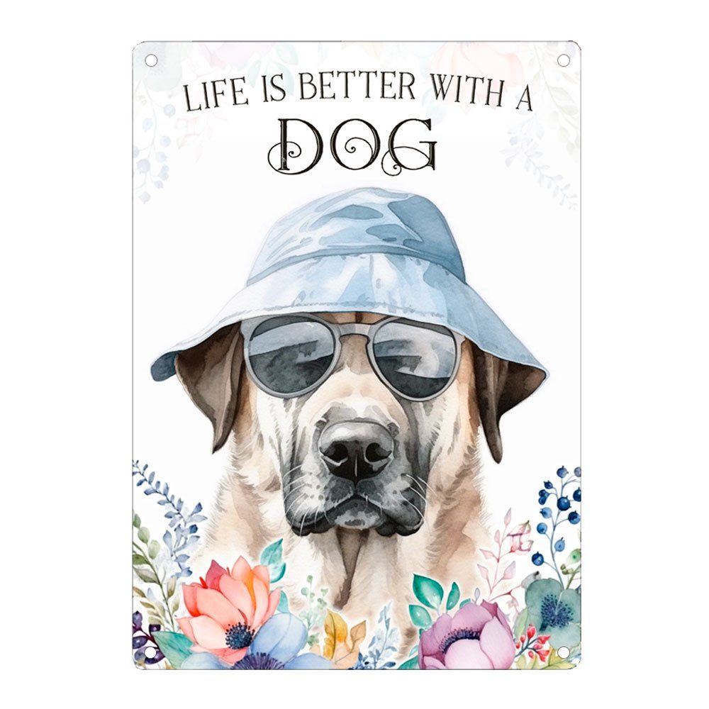 Metallschild Hundeschild KANGAL - Dekoschild mit Hunderasse, Geschenk
