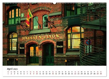 CALVENDO Wandkalender Hamburg schläft nie (Premium, hochwertiger DIN A2 Wandkalender 2023, Kunstdruck in Hochglanz)