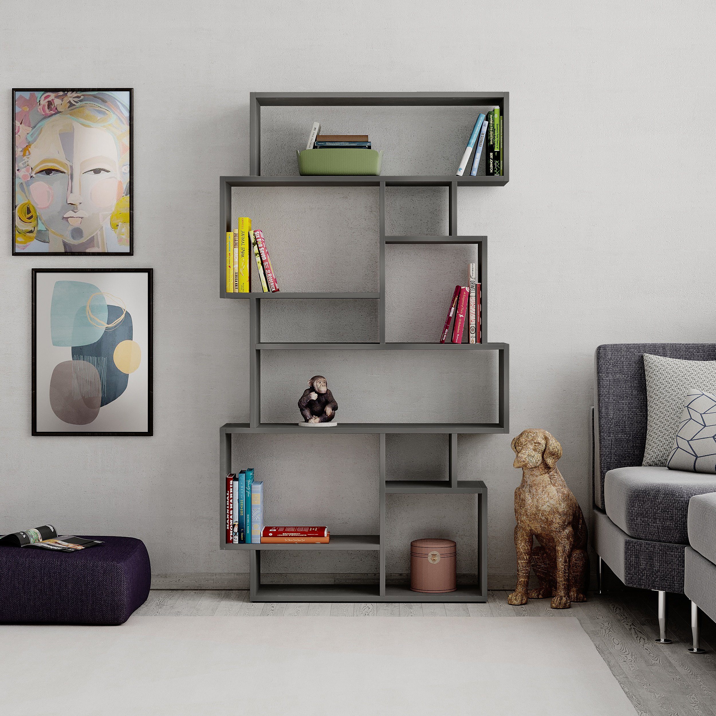 Decortie Bücherregal Karmato, Modernes Bücherregal Display Unit, 96 x 25,5 günstig online kaufen