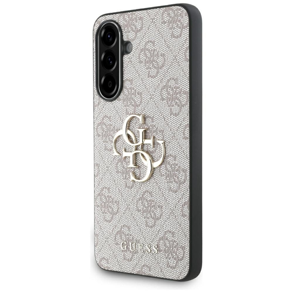 Guess Handyhülle Galaxy A36 Kunstleder rosa Muster Logo goldfarbig 6,7 Zoll, Kantenschutz