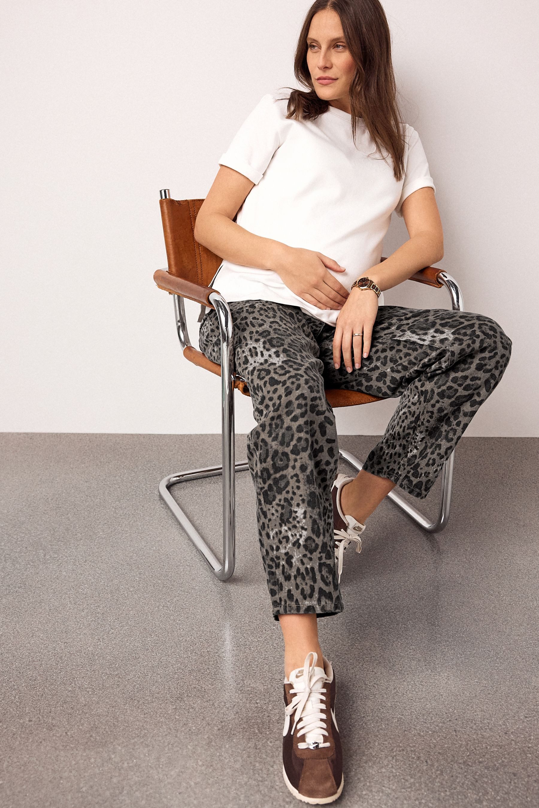 Next Weite Jeans Denim-Jeans mit Barrel-Bein, Umstandsmode (1-tlg)
