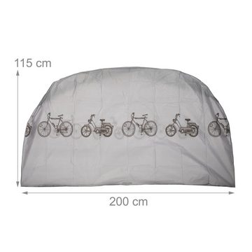relaxdays Fahrradschutzhülle 3 x Fahrradgarage Kunststoff grau