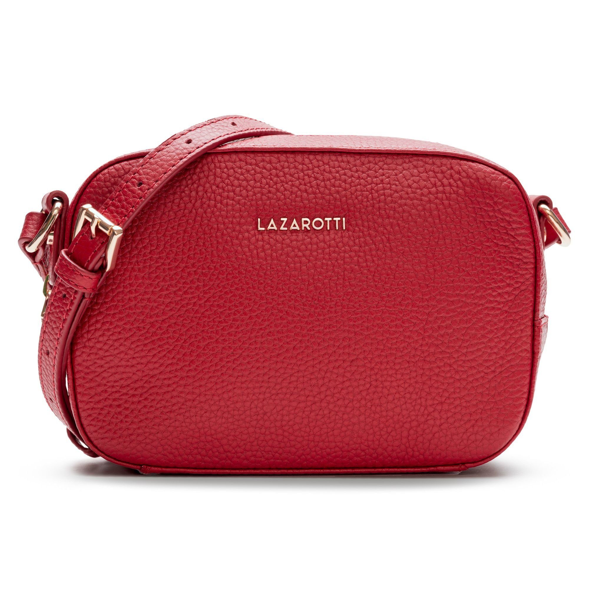 Lazarotti Umhängetasche Bologna Leather, Leder red