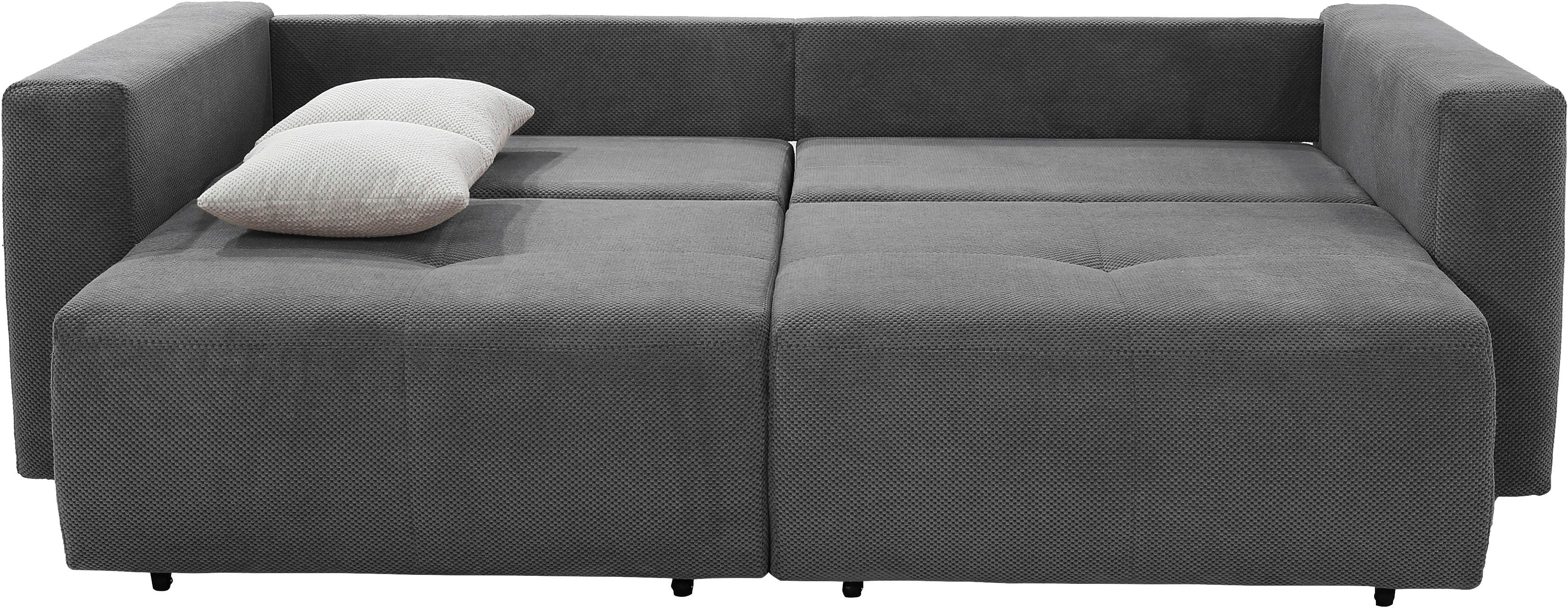 Jockenhöfer Gruppe Big-Sofa Relax, B: 243 cm, Liegefl. 145x197 cm, mit Bettfunktion, Bettkasten & Zierkissen, Sitzelemente ausziehbar