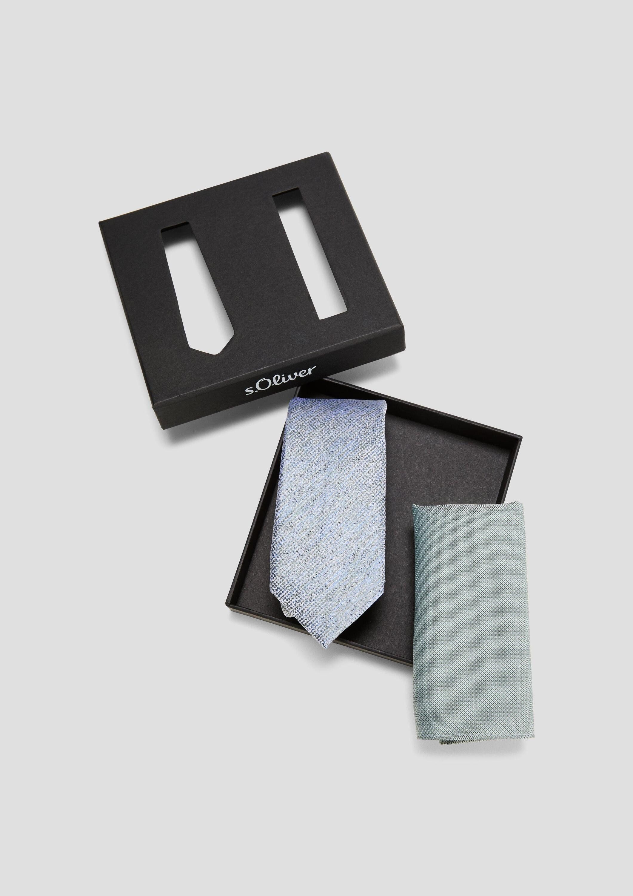 s.Oliver Krawatte Accessories Accessoires-Box mit Krawatte und Tuch