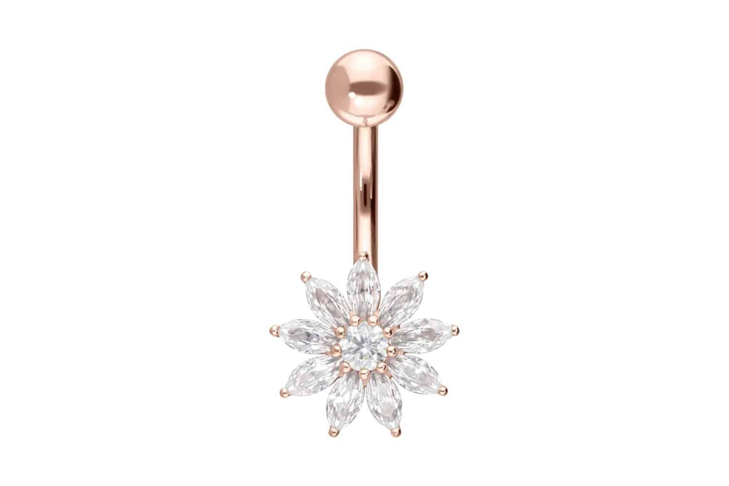 PIERCINGLINE Bauchnabelpiercing 14/18 Karat Gold Bananabell günstig online kaufen