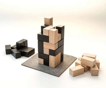 ROMBOL Denkspiele Spiel, für 2 Spieler BLOCKS - werde zum Baumeister!, Holzspiel