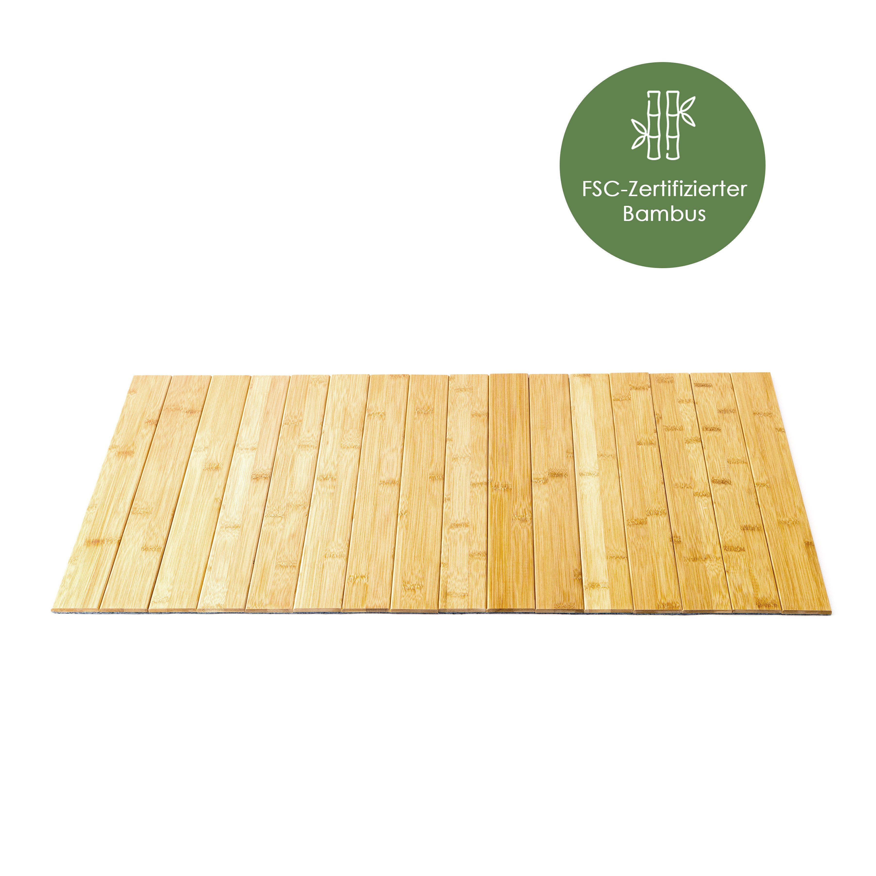 HomeBee Badematte Badematte aus Bambus rutschfest, Höhe 7 mm, Rutschfest, F günstig online kaufen