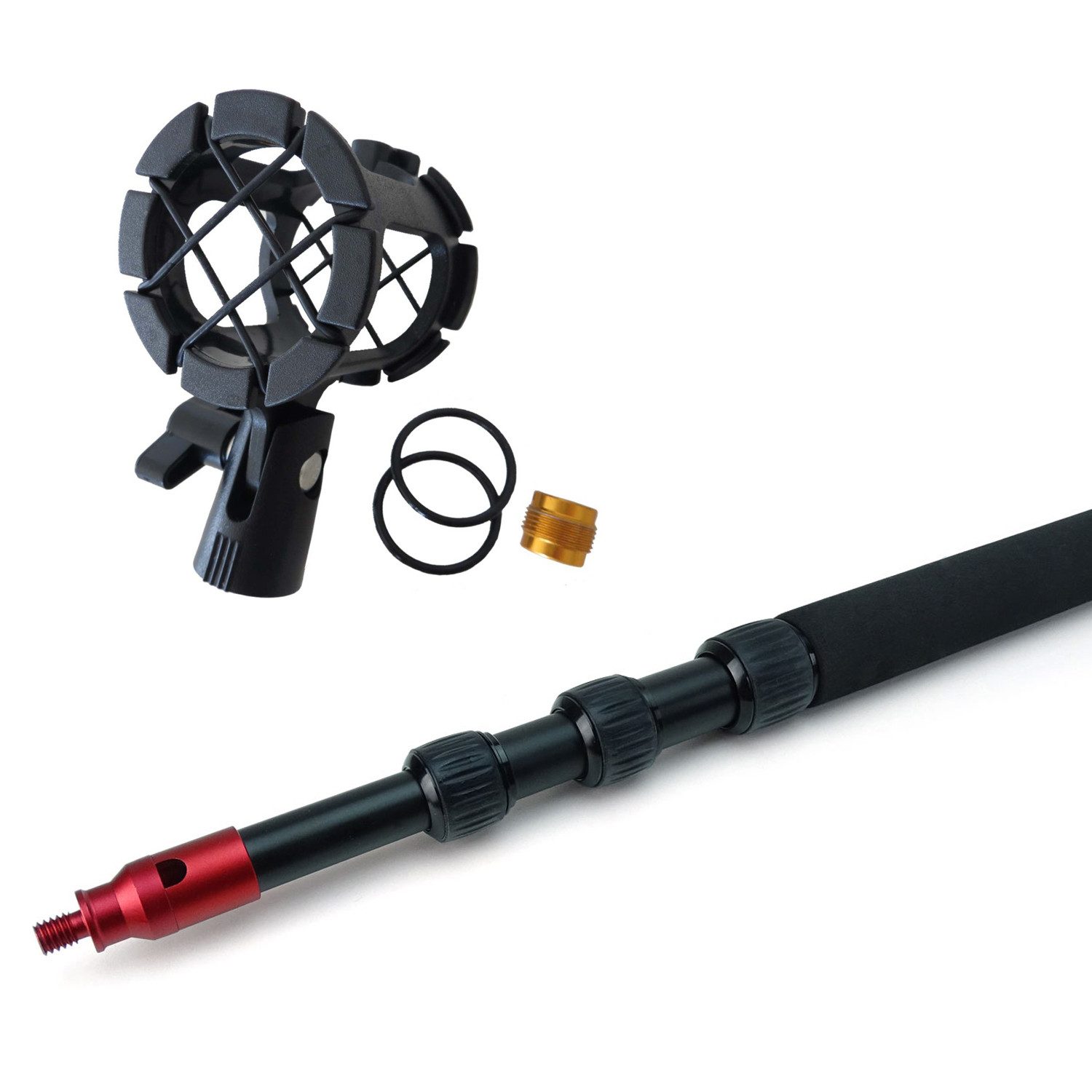 keepdrum Mikrofon keepdrum Tonangel mk3500 Boompole 3,5m mit Tasche und Mikrofon-Spinne, ausziehbar