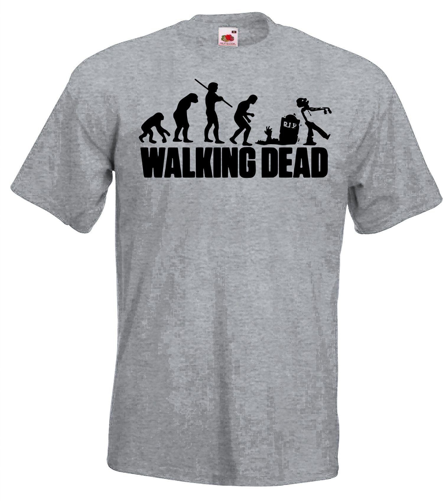 Youth Walking Herren Shirt Motiv T-Shirt Designz tendigem Dead mit Serien Grau