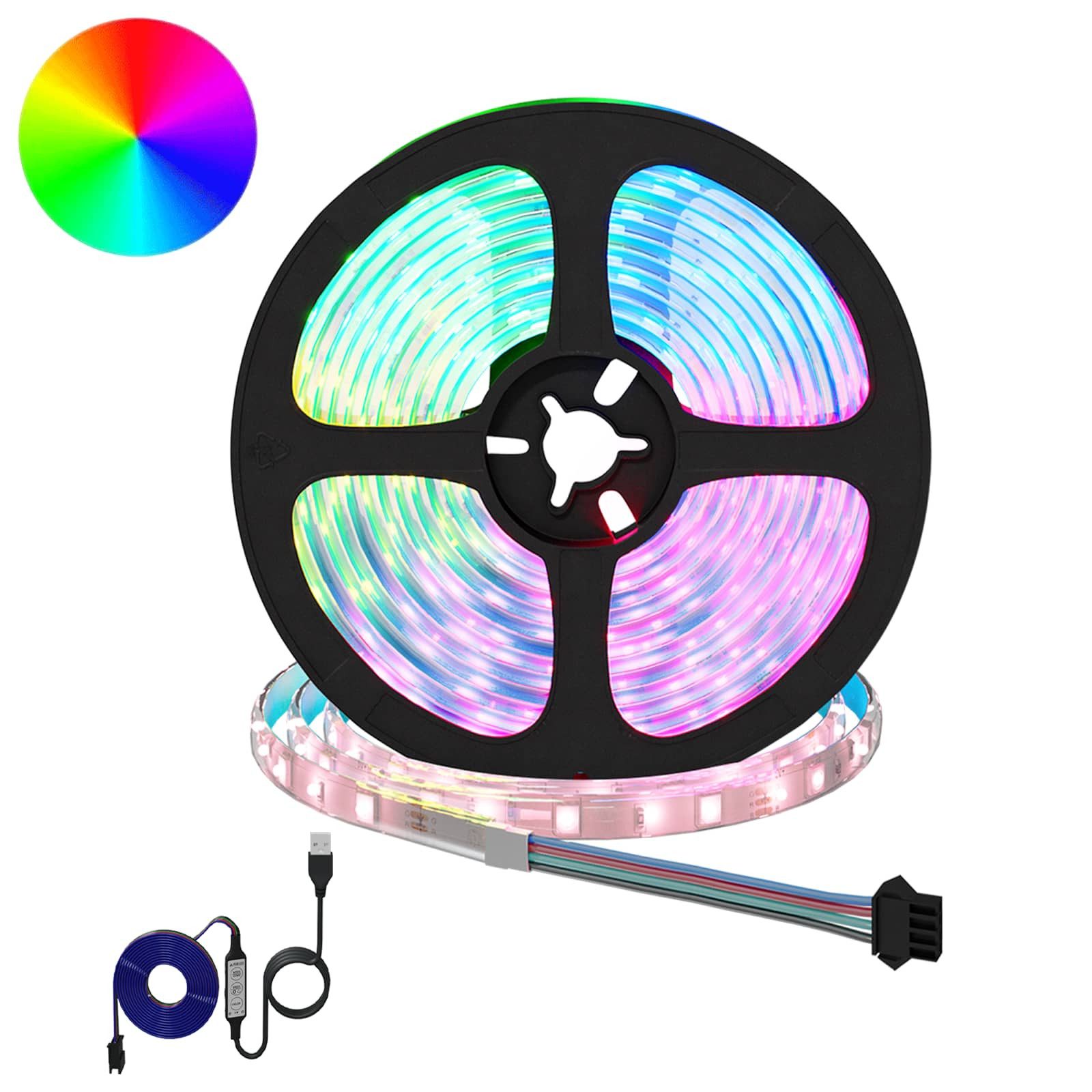 vidaXL Lichterschlauch LED Streifen 2 pcs Schwarz und Transparent 5500 mm
